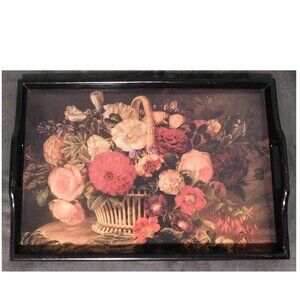 Vintage Flower Serving Tray